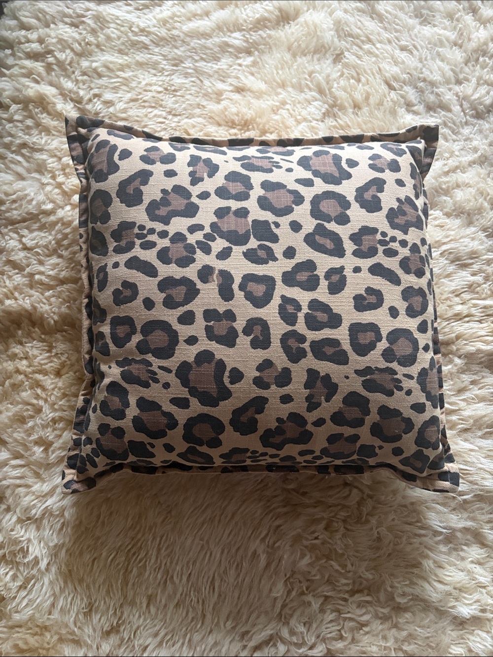 Leopard Print Accent Pillow in Brown and Black